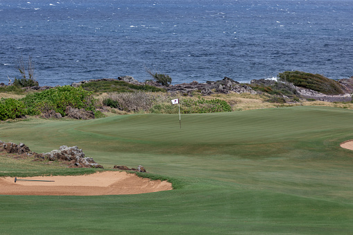 Oceanside golf hole at Kapalua Maui