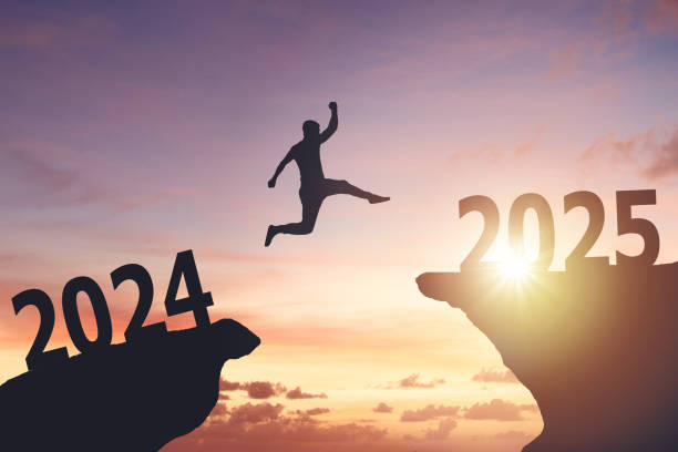 istock Silhouette of a man jumping from cliff to cliff 2149039397