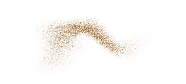 istock Sand dust powder splash. Flow grit speckles and particles wave texture. Ground grain scatter element. Gritty explosion wind shape for overlay, poster, banner, brochure, leaflet. Vector backdrop 2149039670