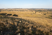 The dry and arid farmlands near Yass NSW at the end of summer