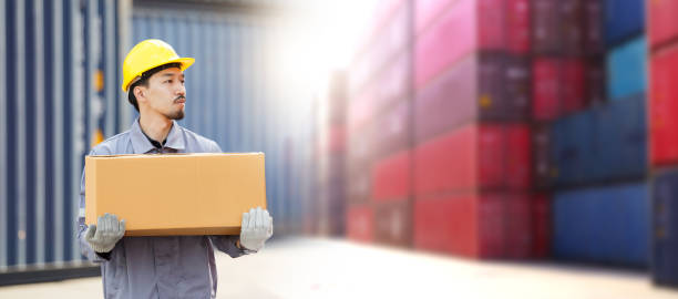 istock Custom officer - container yard worker portrait at the container yard. 2149049979