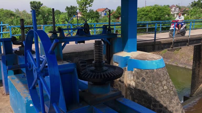 installation of manual water irrigation gates