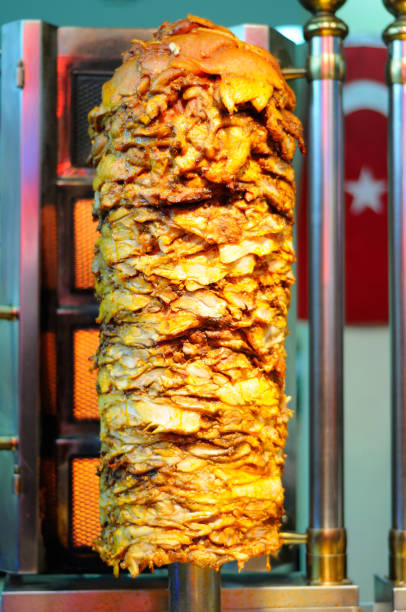 Doner Kebab on a Vertical Rotisserie