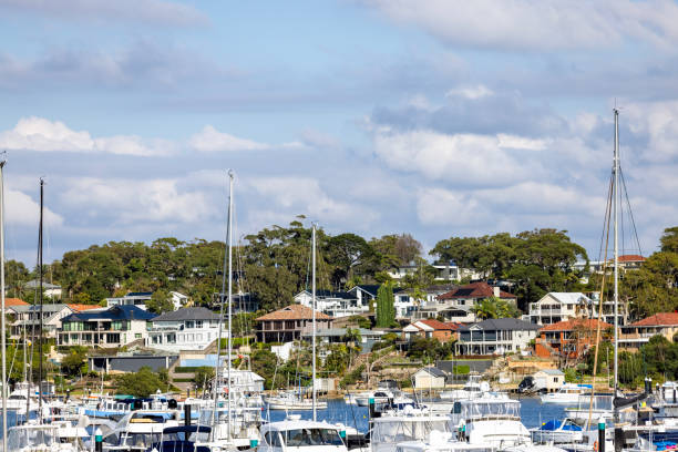 istock Marina with motorboats, background with copy space 2149052999