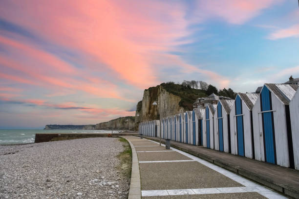 istock Yport, wooden beach cabins 2149056180