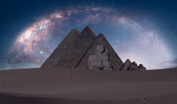istock The Milky Way rises over the Pyramids in Giza, Egypt 2149056716