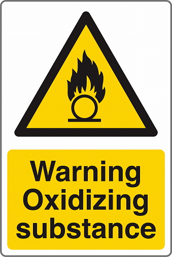 ISO 7010 Standard Symbol Safety Sign Warning Oxidizing substance