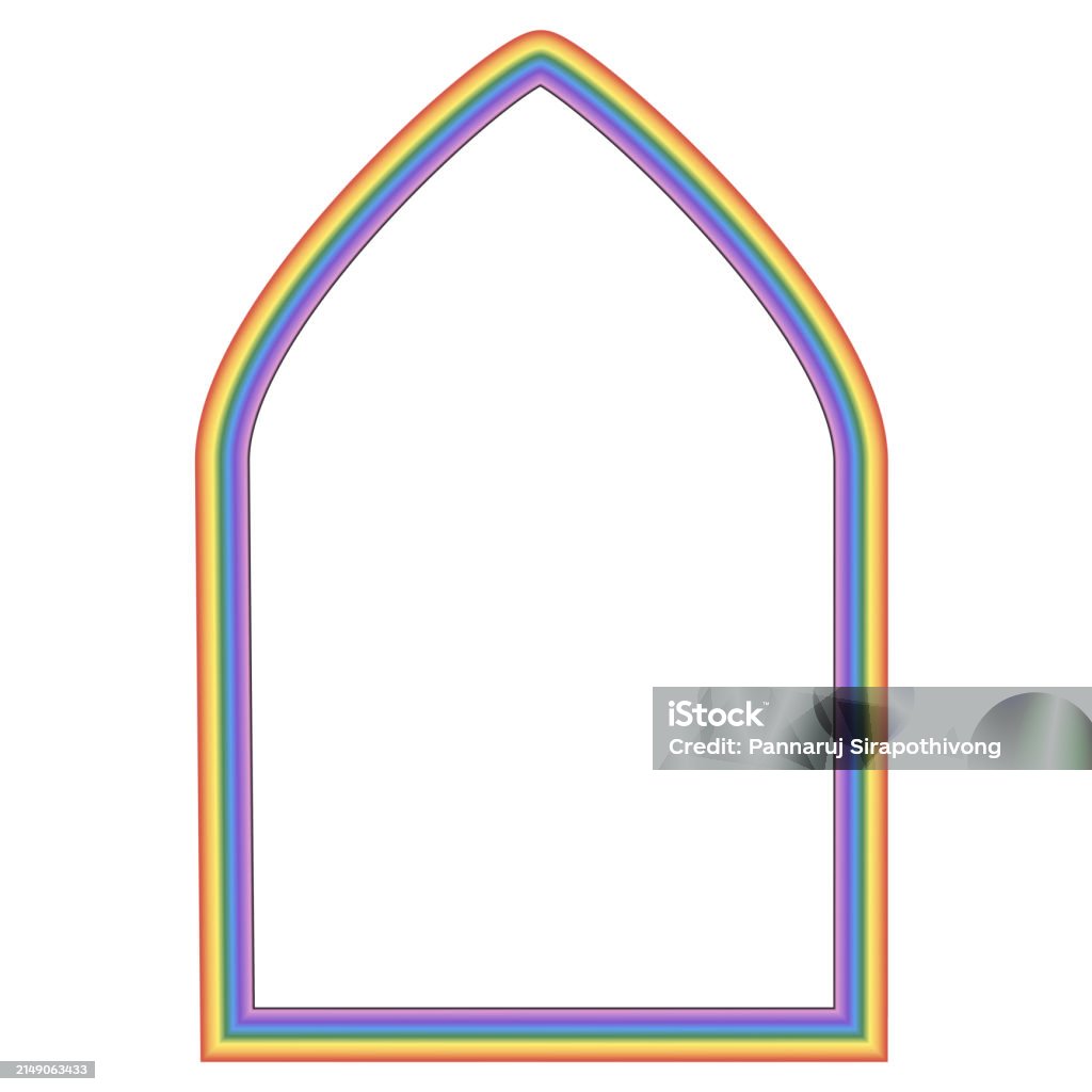 Arch Rectangle Vector Lancet Arch Rainbow Frame Architectural Arch Rectangular Frame Rainbow ...