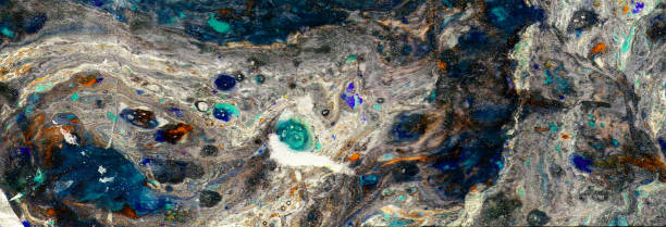 istock Abstract horizontal background of different shades of gray and blue. Marble effects. 2149064089
