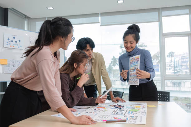 istock Brainstorming session for the creative team of designers in application design and implementation planning ux ui Teamwork of modern business teams 2149064192