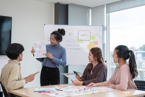 istock Brainstorming session for the creative team of designers in application design and implementation planning ux ui Teamwork of modern business teams 2149064224