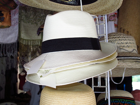The local market of hats in Mexico country