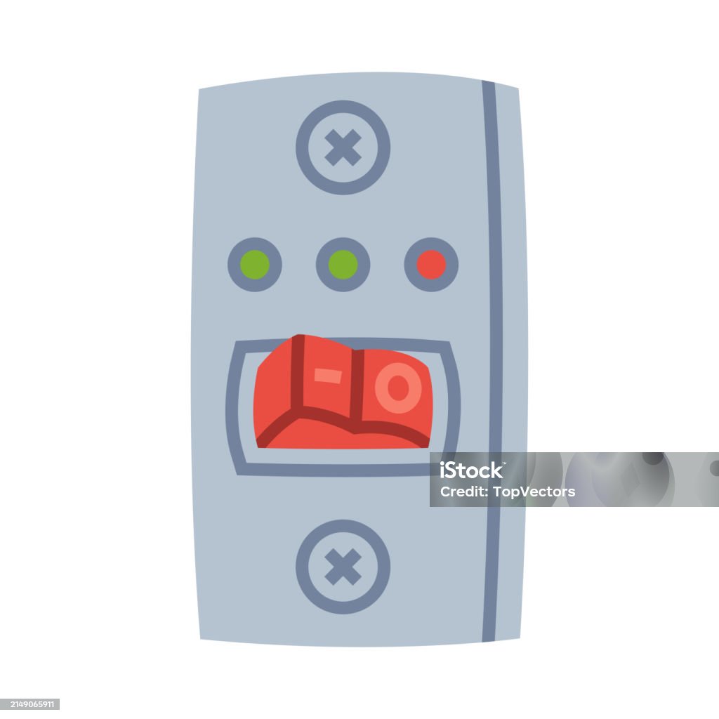 Drawn Computer Switch Power Switch As Personal Computer Accessory And Component For Repair ...