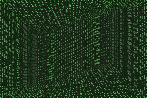 Ilustración de Program Datum 3d Background Green Programming Binary ...