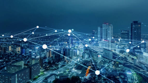 istock Smart city and communication network concept. 5G. LPWA (Low Power Wide Area). Wireless communication. 2149067090