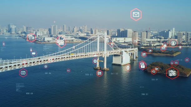 istock Smart city and communication network concept. 5G. IoT (Internet of Things). Telecommunication. 2149067157