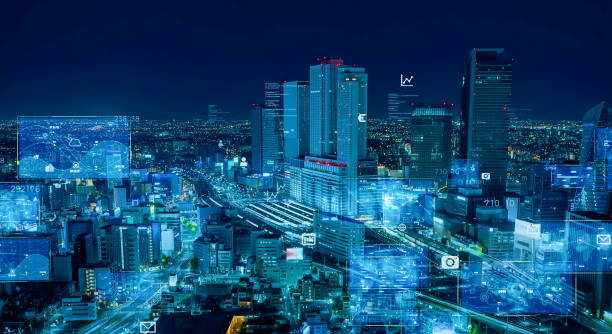 istock Smart city and communication network concept. Digital transformation. 2149067169