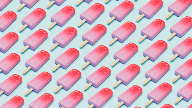 istock Ice cream stick, Popsicle, Minimal summer concept, Isometric view. 2149067714