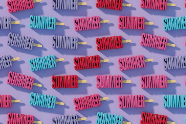 Ice cream stick, Popsicle, Minimal summer concept