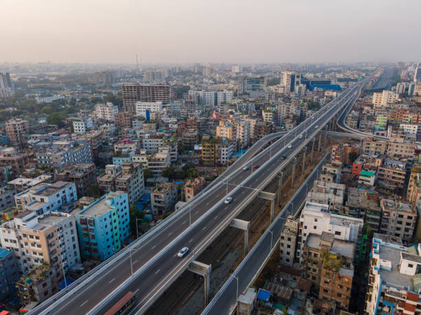 istock Drone View of Dhaka Cityscape. Dhaka Elevated Expressway. 2149069560