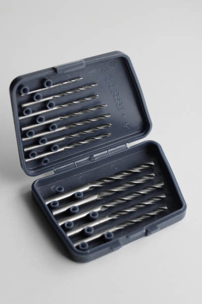 istock Variety size drill bits in plastic box with indicating the drill diameter in millimeters 2149071386