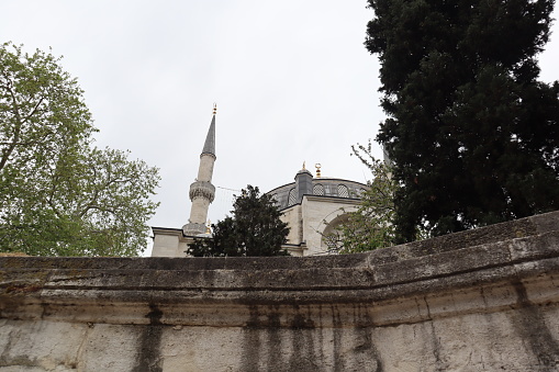 Validei Cedid Mosque in Uskudar, Istanbul, Turkey. Popular Ottoman Mosque. 04/17/2024