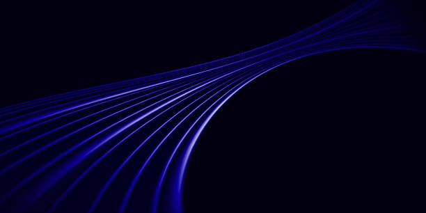 istock The future world of high-tech cyber technology. Abstract pattern of curve lines representing speed on black background 2149075832