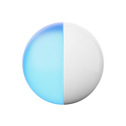 Blue sphere abstract 3d icon illustration