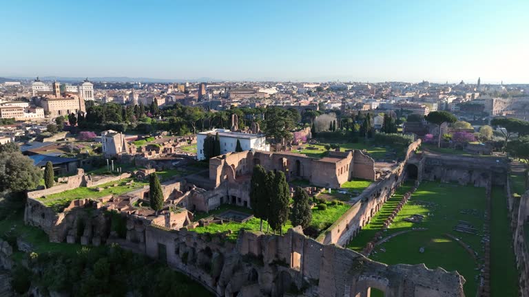 Rome, the Colosseum and the Palatine Hill.
