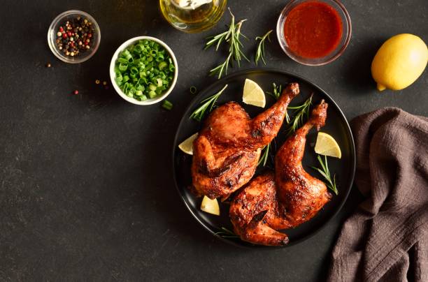 istock Grilled half chicken with lemon and rosemary 2149079939