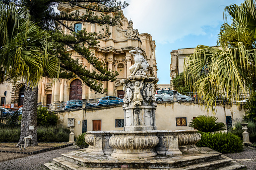 Beautiful View Of Fontana d'Ercole In Noto, Sicily