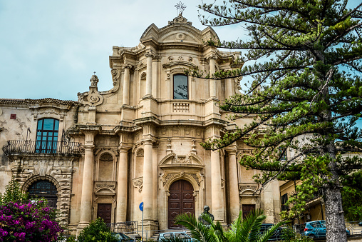 Entrance Of Chiesa di San Domenico In Noto, Sicily