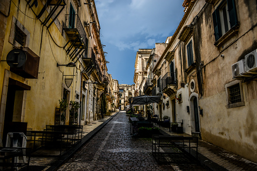 Beautiful Street In Noto, Italy