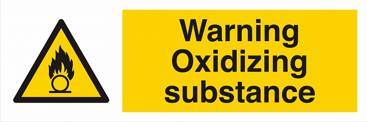 ISO 7010 Standard Symbol Landscape Safety Sign Warning Oxidizing substance