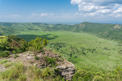 Crater drive in the Queen Elizabeth National Park, Uganda