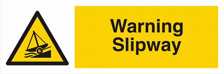 ISO 7010 Standard Symbol Landscape Safety Sign Warning Slipway