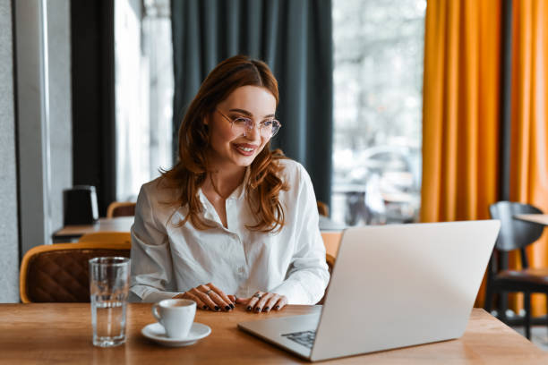 istock Work Related Video Call Meeting For Beautiful Female During Coffee Time 2149086989
