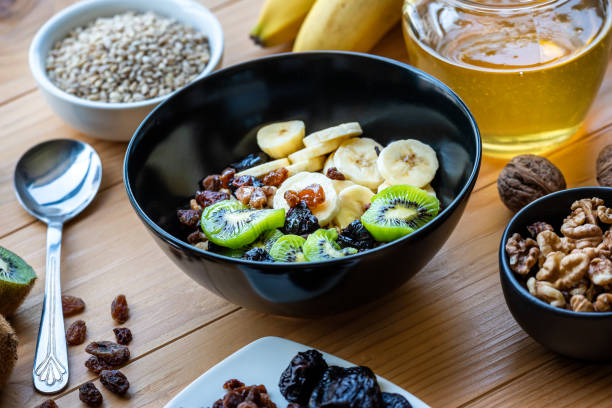 istock Healthy breakfast with soaked organic raw barley 2149090005
