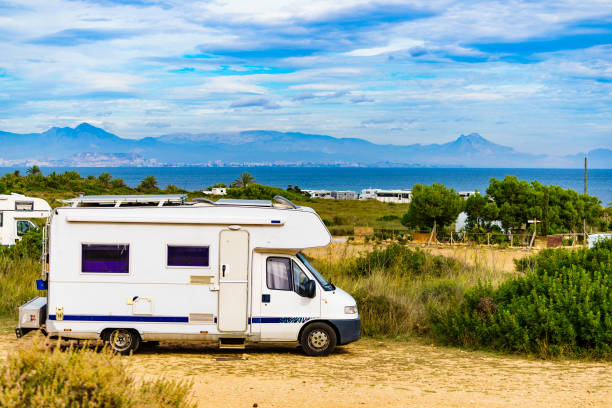istock Caravans on sea coast, Spain 2149090251