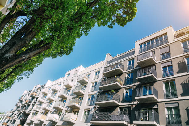 Modern Apartment Building Facade in Berlin, Germany