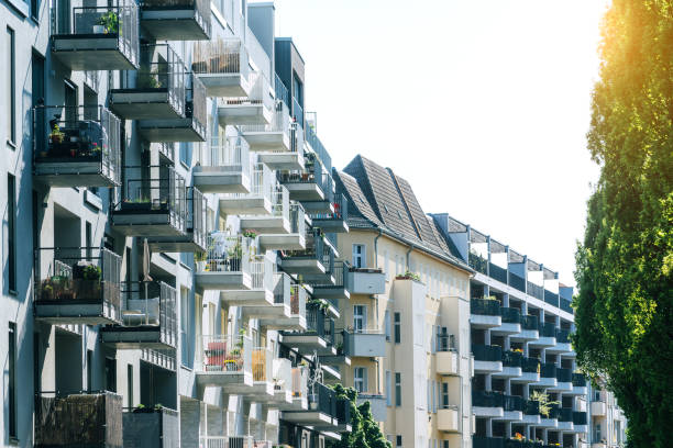 istock Modern Urban Apartments Under Bright Sunlight in Berlin 2149090384