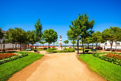 Jardim Diana is a public garden and viewpoint near the Roman Temple of Evora in the centre of Evora city, Portugal
