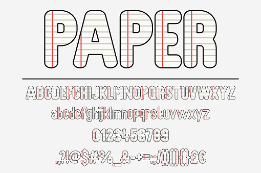 Vibrant Paper Typeface Design