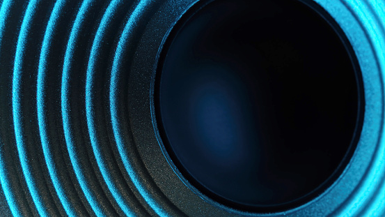 Close-Up Shot Of A Bass Music Speaker