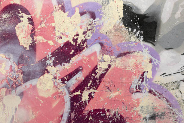 istock Paint on Canvas: Abstract Pattern in Pink, Gray and White Hues - Background. 2149094215