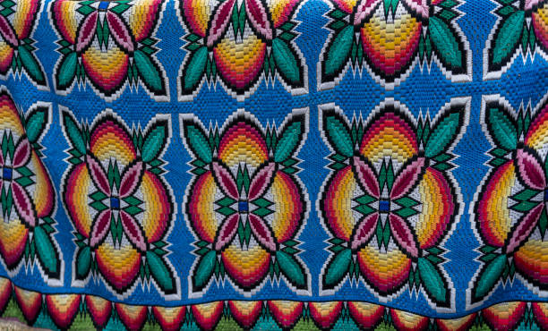istock Ukrainian national towels with embroidered hanging on a rope, 2149095257