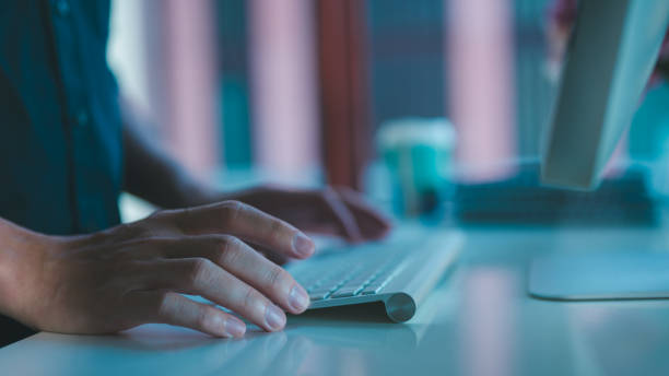 istock close up hand typing on a laptop businessman working on computer keyboard 2149095441