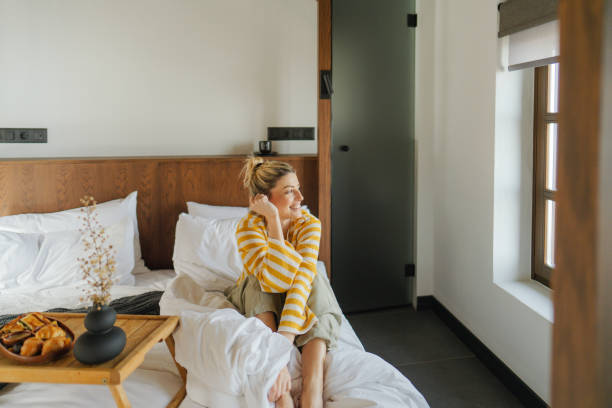 Waking up in a hotel room