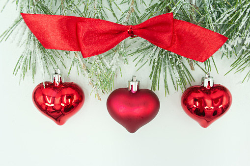 Christmas tree decorations and baubles for Christmas in beautiful colors