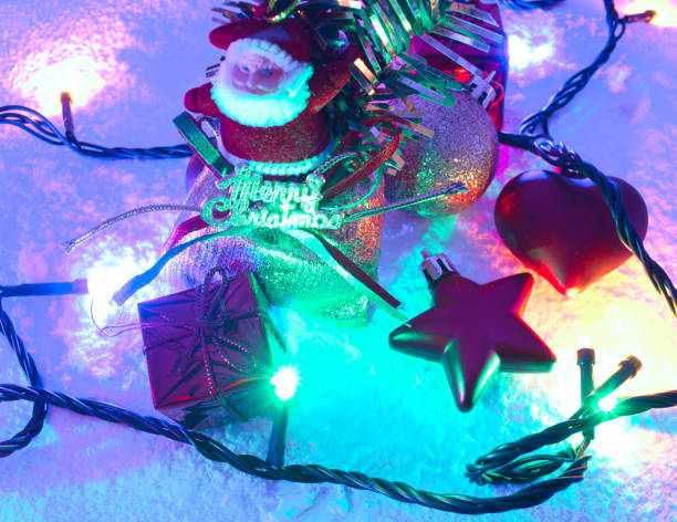 Christmas tree decorations and baubles for Christmas in beautiful colors